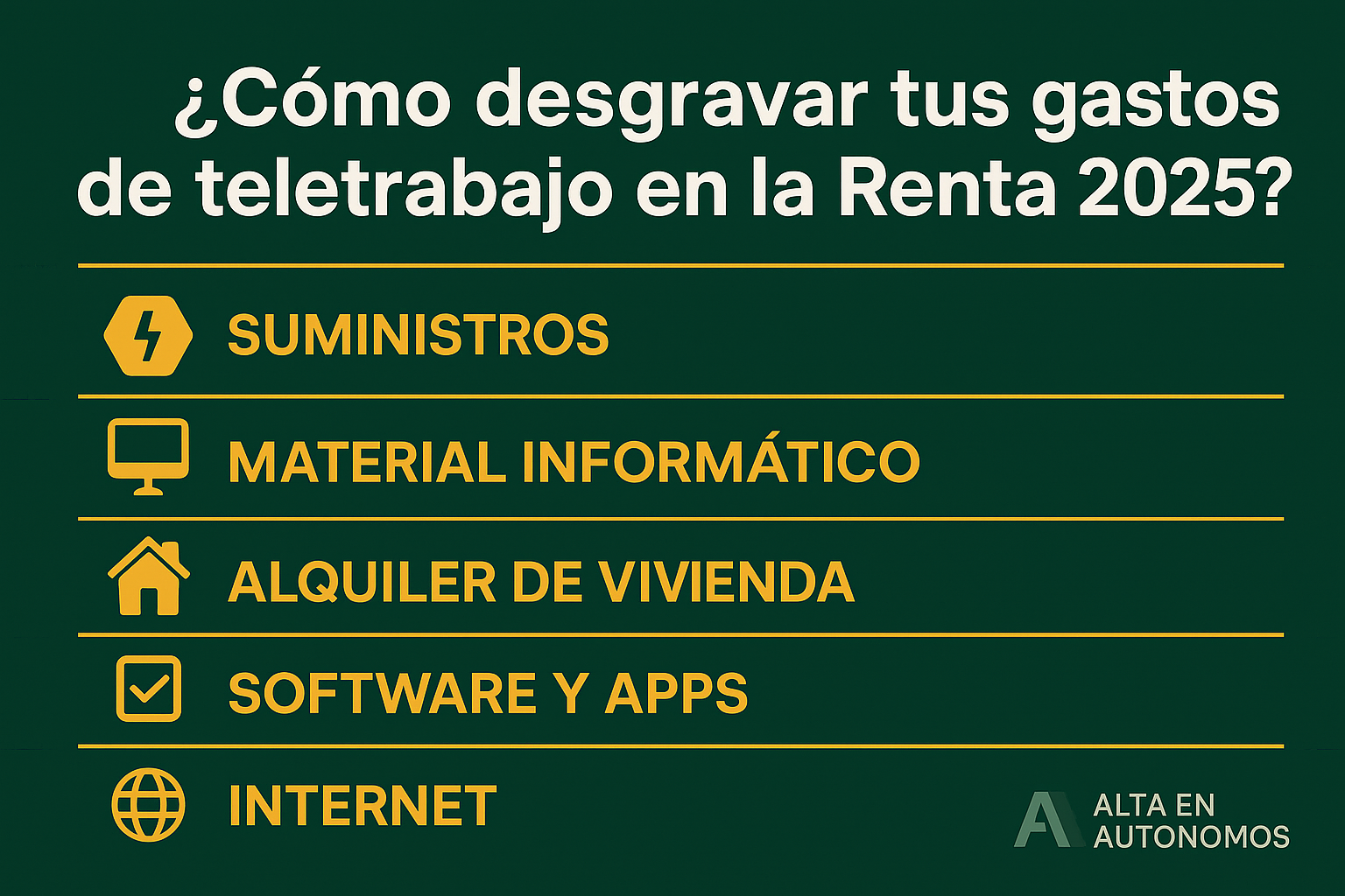 Desgravar gastos de Teletrabajo en la RENTA 2025
