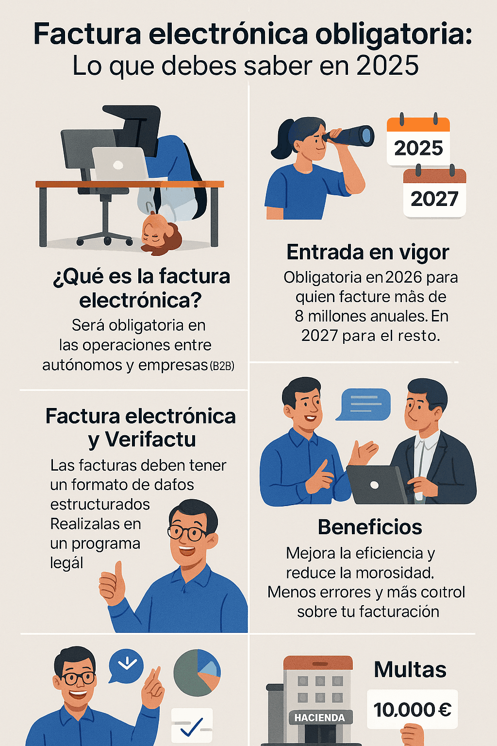 Factura electrónica 2025 autónomos y pymes