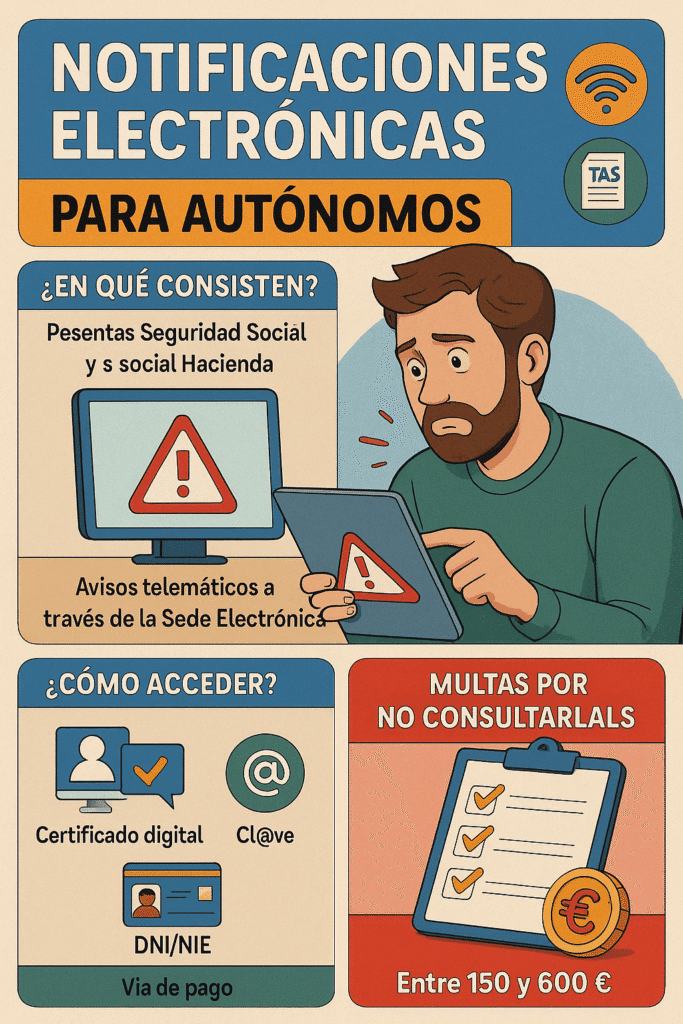 Notificaciones electrónicas obligatorias para autónomos en 2025: guía completa para no perderte ninguna