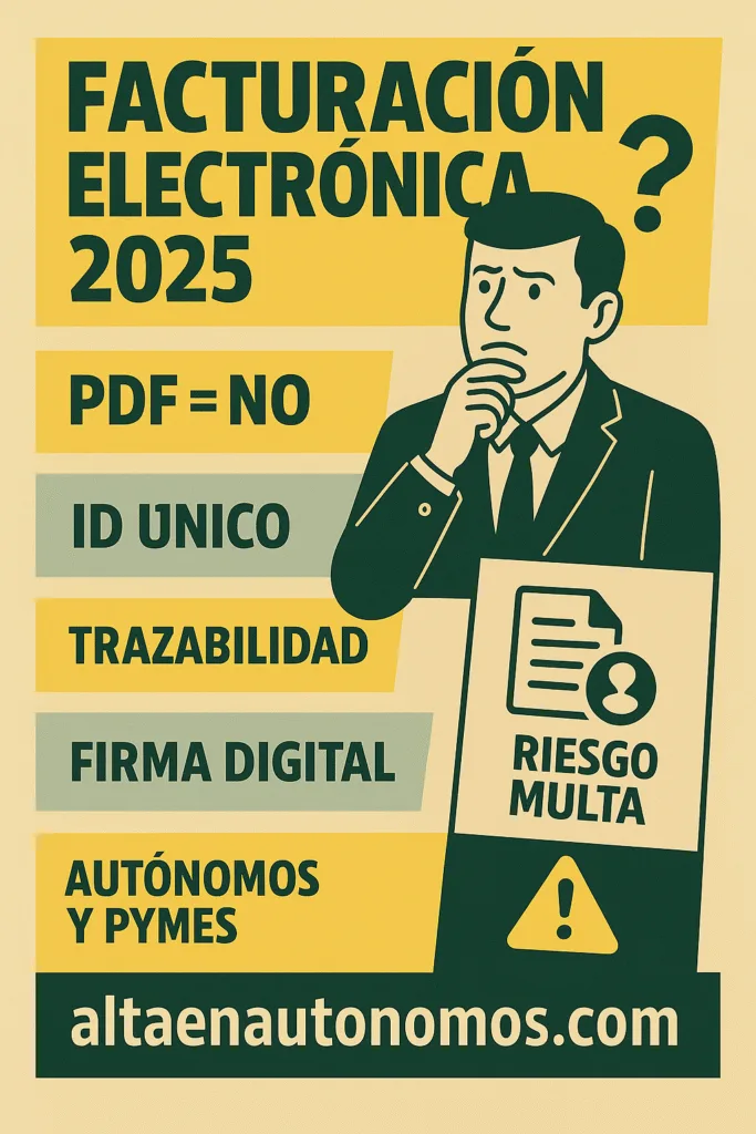 Facturación electrónica 2025: guía urgente para autónomos