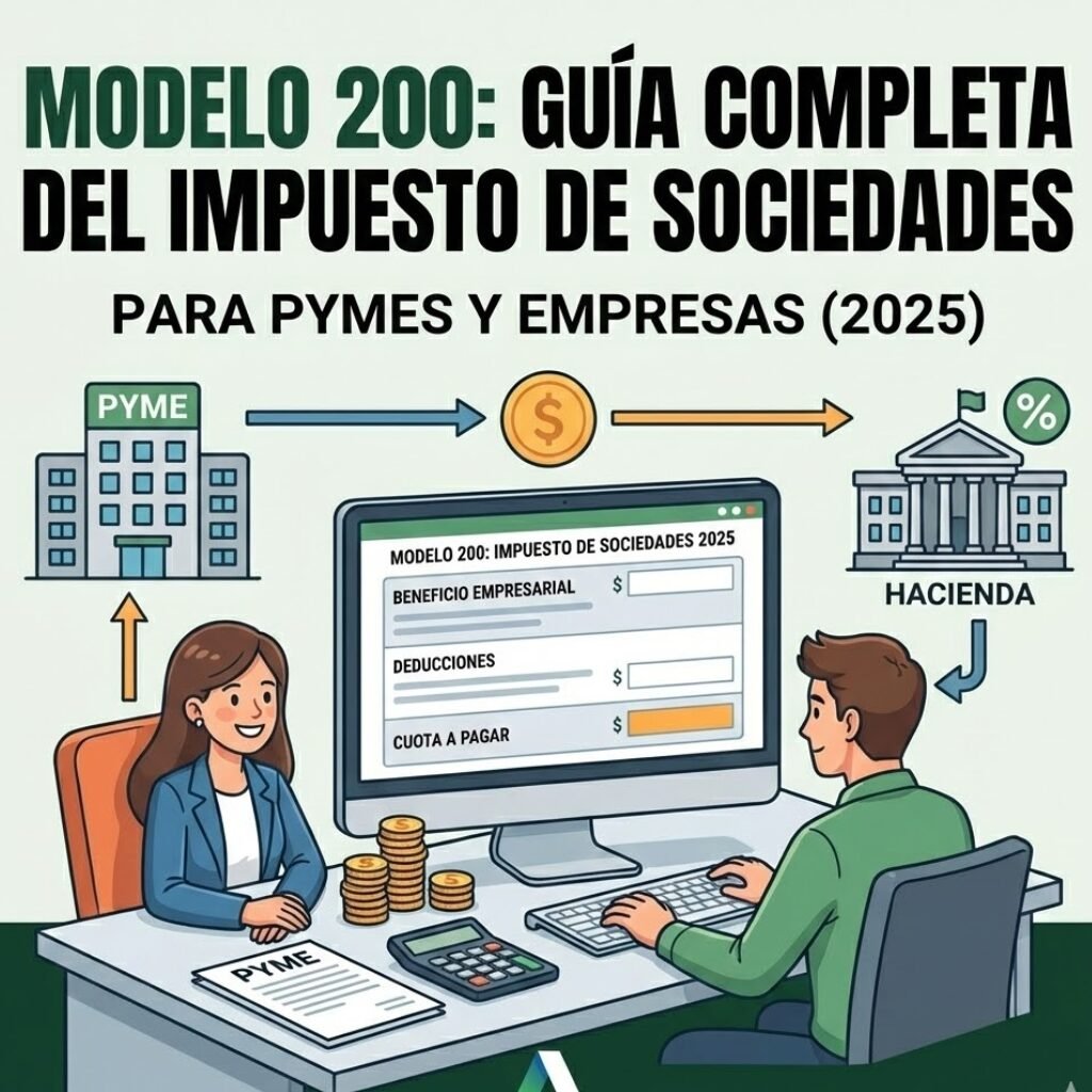 Empresa preparando el Impuesto de Sociedades