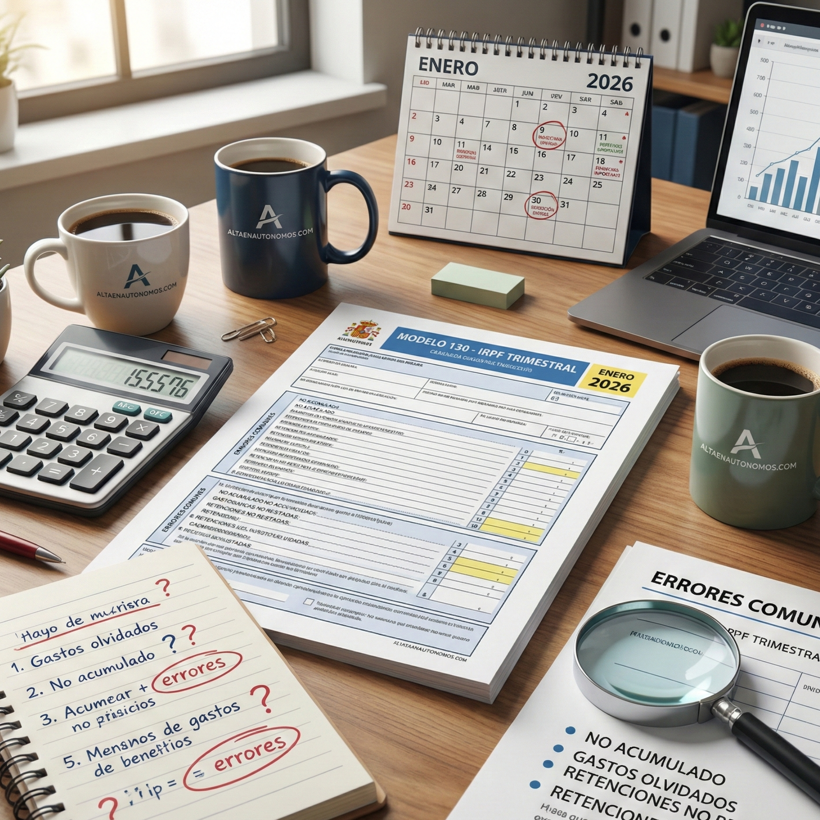 Errores en el modelo 130 que pueden hacer que pagues de más (o que Hacienda te regularice) en 2026