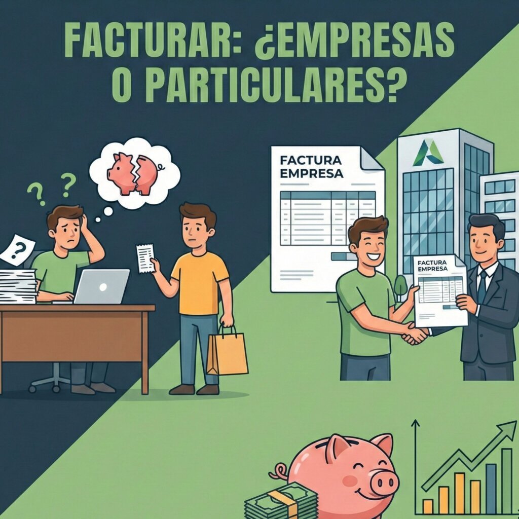 ¿Facturar a Empresas o a Particulares? Guía para no perder dinero (ni la paciencia)