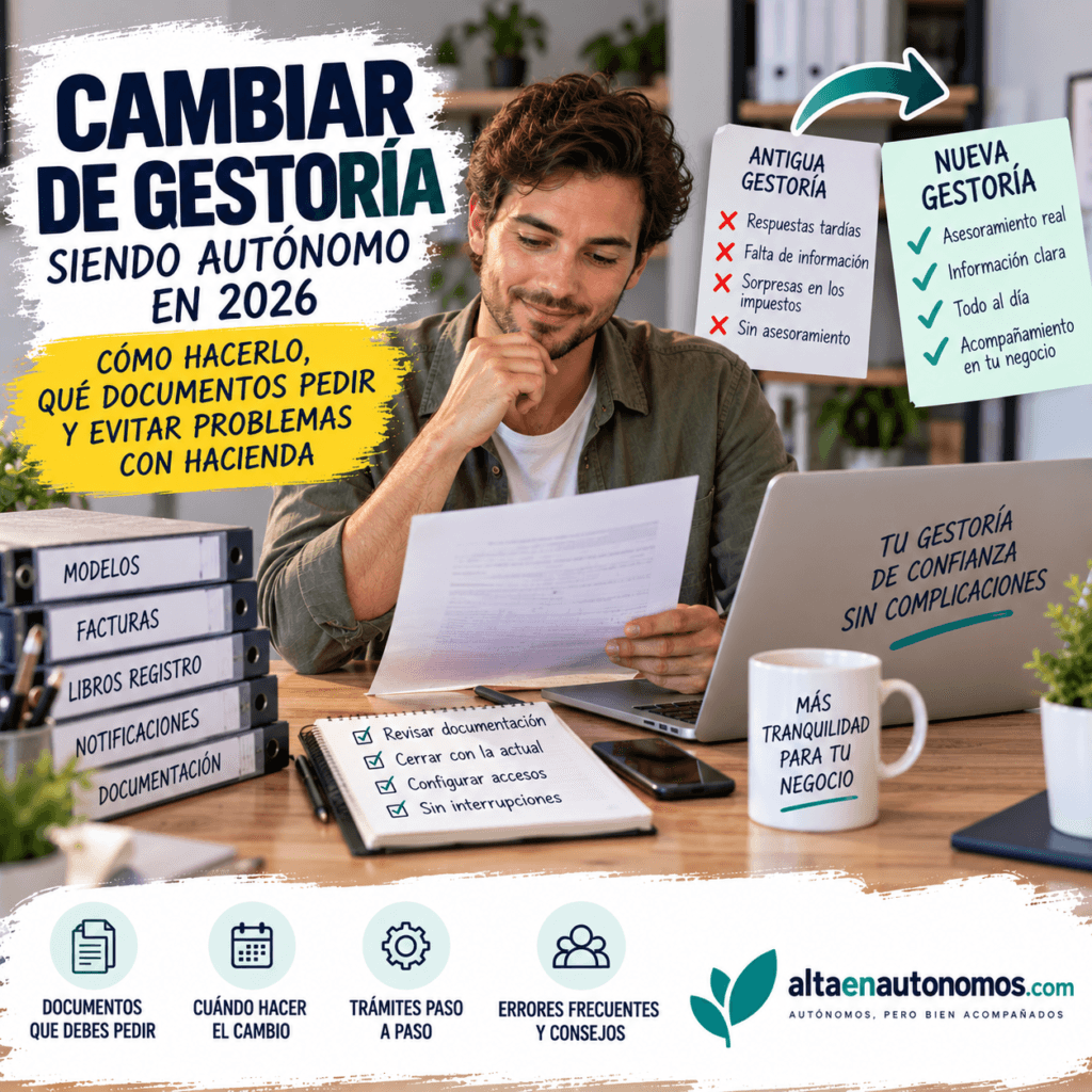 ¿Quieres cambiar de gestoría? Te explicamos cómo hacerlo sin perder documentación ni plazos, qué debes pedir a tu asesor actual y cómo organizar el traspaso correctamente.
