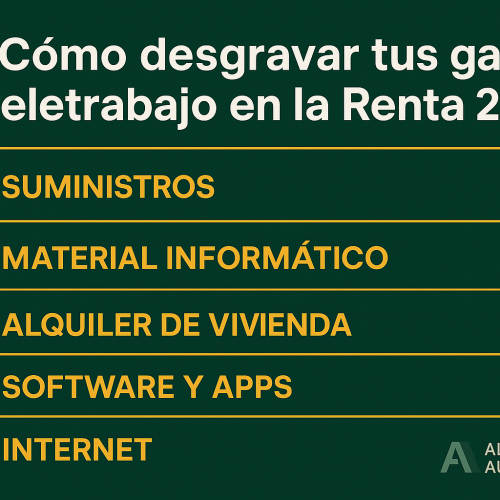 Desgravar gastos de Teletrabajo en la RENTA 2025