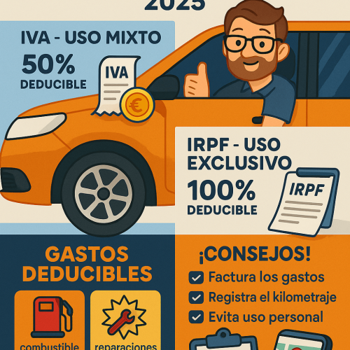 Cómo deducir el uso de tu coche siendo autónomo en 2025 (y no morir en el intento)