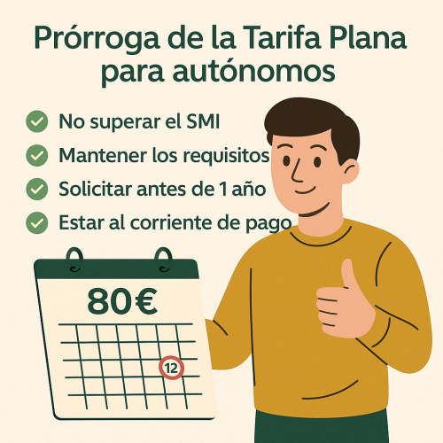 Prórroga Tarifa Plana de Autónomos