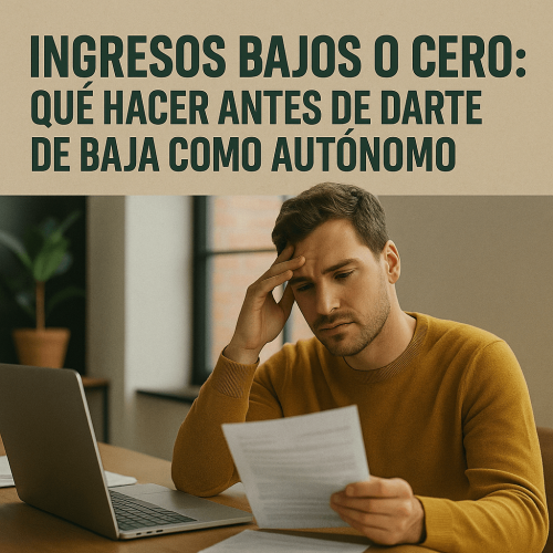 Ingresos bajo en autónomos. ¿Qué hacer en estos casos?