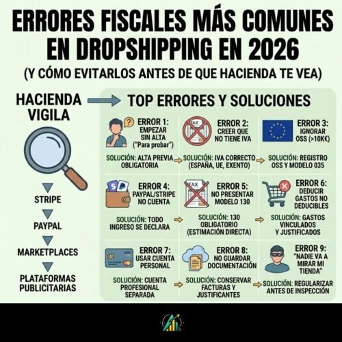 Dropshipping y autónomos: obligaciones fiscales reales en 2026