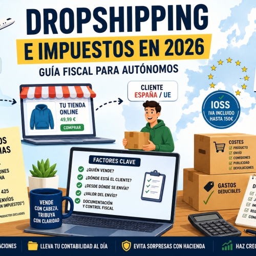 Dropshipping e impuestos 2026: autónomos, IVA, IGIC y Canarias