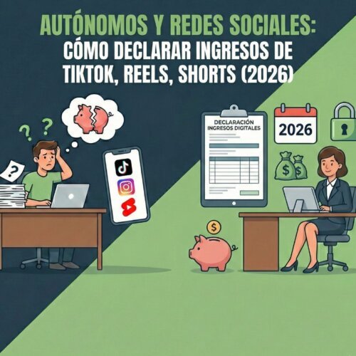 Joven creador digital grabando contenido con móvil y luz LED en ambiente moderno, estilo editorial verde oscuro